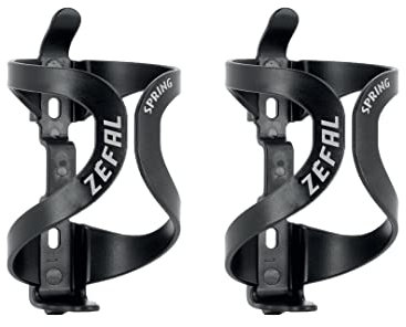 ZEFAL Pack Spring Noir - Pack de Deux Porte Gourde pour Votre Cadre - Porte Bidon Velo Léger et Durable pour Vélo de Route et VTT - Noir