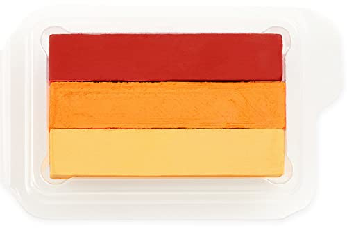 Snazaroo 1117000 barnsmink split cake mini set tiger, 3 vattenbaserade sminkfärger, lätt att tvätta, hudvänlig för karneval, halloween – färger: röd, orange, ockragul