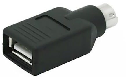 RUITEXUN USB to PS/2 Adapter, USB Female to PS/2 Male Converter Connector Adapter for PC Laptop Computer Mouse and Keyboard (Black)