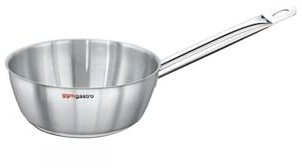 GGM Gastro | SK200 | Stiel-Sauteuse - Edelstahl - konisch - 1,9 Liter - Ø 200mm - Höhe: 70mm - Induktionsgeeignet