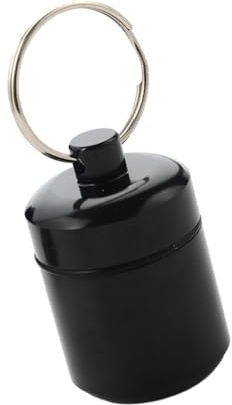 Milageto Earplugs Carrying Case Pocket Pill Case Earbuds Multipurpose Aluminum Pill Keychain Container for Outdoor Biking Hunting