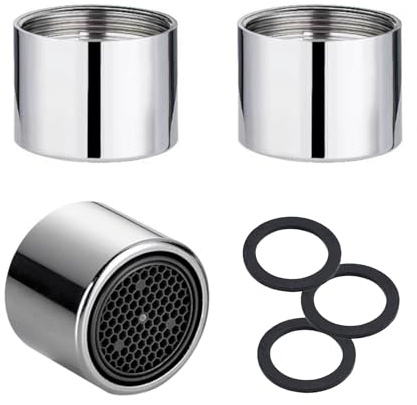 SHUBEIEUMI Mousseur Robinet 3 Pièces, M22 Aérateur de Robinet | Économiseurs d'Eau Bubbler, Mousseur pour Robinet Lavabo de Salle de Bain et Cuisine
