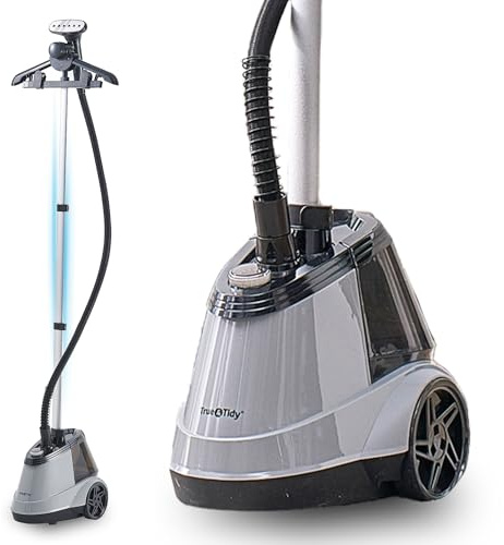True & Tidy® Pro Heavy-Duty Commercial Full Size Garment Steamer for Clothes with 3 Steam Settings, Extra Large 3L (101 oz) Water Tank, 1800 watts, 90+min of Steam