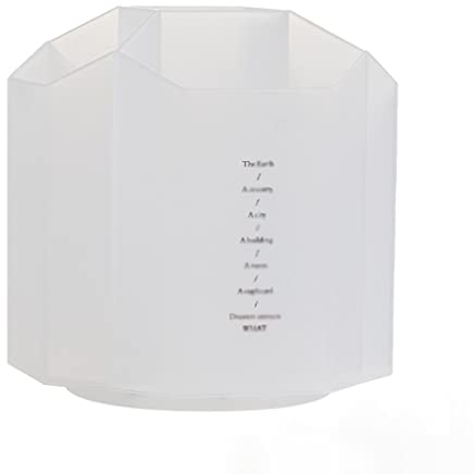 Stifteköcher 360-Grad rotierender Stifthalter, 5 Fächer Bleistift Tasse Schreibtisch Organizer Home Office Kunstversorgung Aufbewahrungsbox Caddy Stifthalter ( Color : 5 grids - transparent color )