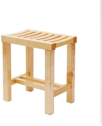 SIMPZON Wooden Shower Bench: Indoor/Outdoor Foot Rest & Spa Seat - Suitable for Sauna, Elderly, and Disabled Individuals - Courtyard and Garden Bathtub Accessory