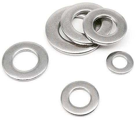 Flache Unterlegscheibe, flache Reparaturscheibe, 2/5/10/50/100 Stück GB97 DIN125 A2-70 304 Edelstahl-Ebenendichtung M1,6 M2 M2,5 M3 M3,5 M4 M5 M6 M8 M10 M12 M16 M24 Flache Präzisionsanpassung (Größe :