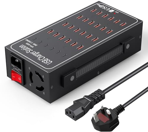 USB C Charger, 150W/30A Desktop USB Charging Station, 30-in-1 Hub Charger | 30 Ports Multi-Function USB C Smart Charger for iPhone, iPad, Samsung, Google Pixel, Tablets and USB electronics
