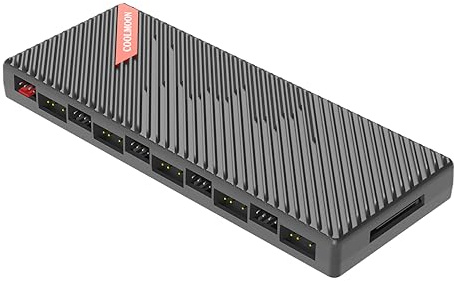 YAODHAOD 20-Port ARGB PWM HUB，RGB Controller 12V 5V 2-in-1 Integrierter Lüfter Hub,Digitale Steuerung der Beleuchtung und Lüfterdrehzahl (schwarz)