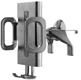 cellularline - Hug Fit - Soporte Smartphone para Coche - Fijación a Las Rejillas de ventilación - Compatibilidad Universal - Negro