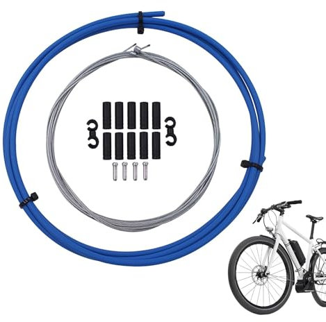 Rennrad-Schaltzugset, Umwerfer-Schaltzüge für Fahrräder | Schaltzug- und Gehäuseset - Bremsübertragungsleitungen-Set mit Endkappen und S-Haken zum Radfahren