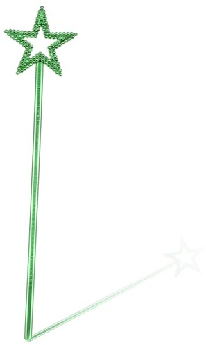Yuomeaz Green Fairy Wand, 11 in Princess Wand for Girls, Magic Wands for Kids, Angel Fairy Wands Sticks for Costume Party, Halloween Supplies