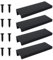 Mewtush 4 PCS Poignées de Meuble Cachées en Aluminium, Poignées Tiroir, Poignée Placard, Poignée Meuble Salle de Bain, Poignées de Cuisine Noires de 8 cm, Design Élégant et Durable