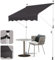 mymai Tenda da sole per balcone senza foratura, tenda da sole con manovella, resistente ai raggi UV, impermeabile e regolabile in altezza, ca. 150 (larghezza) x 120 cm (lunghezza estensibile)