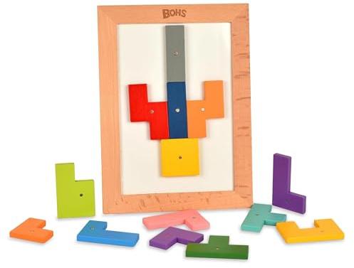 BOHS Magnetisches Holzpuzzle – Anti-Verlust-Spielzeug für zu Hause und unterwegs – Tragbares Russisches Puzzle, Denksport-Spielzeug, Geschenk für Kinder