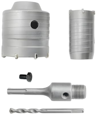 Jicyor Core Drill, 110 mm Round Handle Sds Plus Shank with 68 Mm 40 Mm Concrete Drill Bit for Concrete, Stone, Natural Stone and Brick Walls