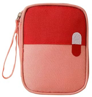 Reiseapotheke leer klein 3 Fächer – Notfalltasche wasserdicht kompakt für Outdoor Camping Fahrrad Schule Auto – Erste Hilfe Tasche Mini 14x11 cm leicht faltbar für unterwegs