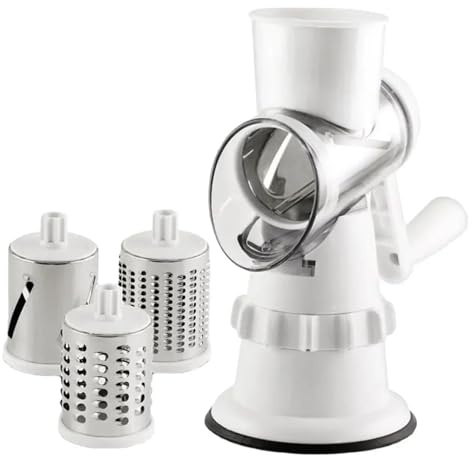Trancheuse À Légumes Manuelle 3 En 1 – Râpe Mandoline, Hachoir Rond For Accessoires De Cuisine