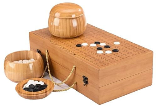 Apk i bc Faltbares Gomoku-Spielset „Fünf in Einer Reihe“ aus Holz, robust und verschleißfest, geeignet für Go- und Gomoku-Spieler(A,47 * 44cm)