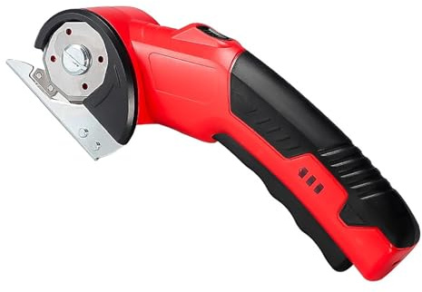 Cutter Rotatif électrique pour Carton, Conception Anti-Coupure Entièrement Enveloppée, Ciseaux électriques Sans Fil, pour Machine de Découpe de Tapis, de Tissus, de Cuir