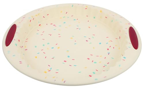 Healifty 12-inch Candy Colour Silicone Savarin Cake Mold, Non-Stick Reusable Ring Pan for DIY Baking, Household and Restaurant Use Random Color
