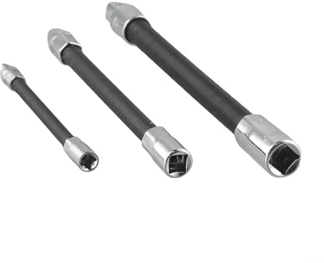 Jeu de barres d'extension à douille flexible, adaptateur de clé à joint pour entraînement de /4 3/8/2, rallonge à cliquet longue portée avec arbre à ressort pour étroit