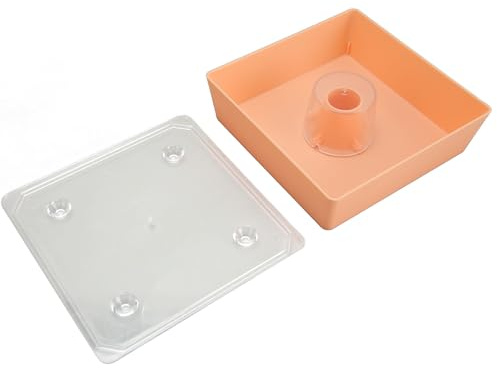 Pwshymi Mangeoire Supérieure de Ruche en Acrylique, Mangeoire d'eau Extérieure Durable pour L'apiculture, Conception Carrée 18.5x18.5x5.3cm