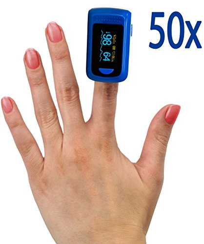 medx5 OLED Display a colori, Pulsossimetro, Pulsossimetro da Dito, Dispositivo per la misurazione del polso, ossimetro, Misuratore da polso, prodotto medico 50 pz