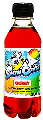 Slush Snow Cone Syrup - Compatible with ALL Slush Puppy Machines 250ml Bottles Pick Your Flavour (Cherry)