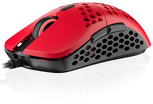 HK Gaming Mira M Ultra Lightweight RGB Gaming Mouse | Honeycomb Shell | 63 grams | max 12000 cpi | USB Wired | 6 programmable Buttons | On-Board Memory | Anti Slip Grips | Mira-M Monza