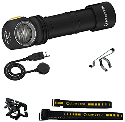 Armytek New Wizard C2 v4 Headlamp Cool White 1200 Lumen LED Torch Magnet USB Rechargeable