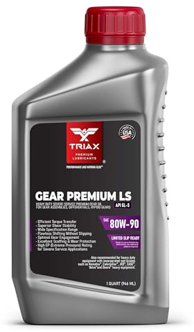 TRIAX HD Gear Premium LS 80W-90 GL-5 olio lubrificante per cambi manuali, differenziali a slittamento limitato, trasmissioni manuali, ingranaggi ipoidi, assali. Approvato NATO Military (1 quarto)