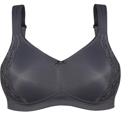 Susa Minimizer BH för kvinnor utan bygel gjuten London Minimizer, ogenomskinlig, Onyx, 75H