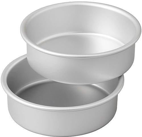 Wilton Juego de moldes para Tartas de Aluminio pequeños y Altos de 15,2 x 5 cm, 2 Piezas