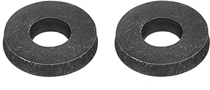 Sourcing Map - Arandela plana de acero al carbono para pernos M10, 2 piezas M10 x 26 x 5 mm, cierres ultra gruesos de acero de aleación de grado 8.8 oxidado negro para la industria mecánica