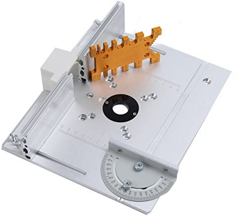 SUDEG Set mit 4 Frästisch Einlegeplatte Oberfräse, Aluminium Oberfräsentisch,Frästisch Einlegeplatte HolzfräSer Einlegeplatte Werkzeug,Aluminiumlegierung für Oberfräse Tischfräse