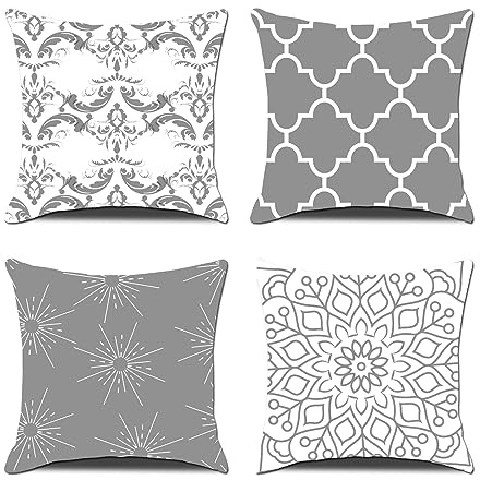 Homefeelzydys Samt Kissenbezug 4er Set 45x45cm Wurfkissenbezug Dekokissen Kissenbezüge Heimdekoration für Sofa Stuhl Terrasse Garten Blench Wohnzimmer Gartenbett Couch Kissen Auto Schlafzimmer