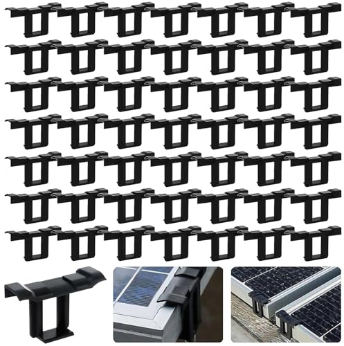 XSHAO® 30 Pezzi Clip per Lo Scarico Dell'acqua Del Pannello Solare, Clips Drenaggio Pannello Fotovoltaico Clip per La Rimozione Del Fango, per Pannelli Solari PV 30mm