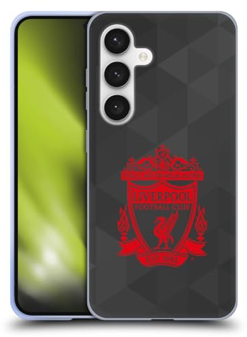 Head Case Designs Offizielle Liverpool Football Club Schwarz Geometrisch 2 Crest 1 Gelhülle [Militärischer Schutzgrad] Kompatibel Mit Samsung Galaxy S24 5G Und Kompatibel Mit MagSafe
