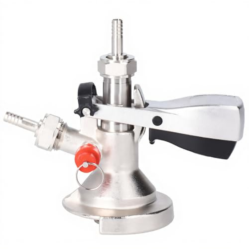 Beer Barrel Coupler, gs/8 a Type Beer Keg Coupler G5/8 Stainless Steel Beer Keg Tap Distributor Beer Keg Coupler A Couple Coupler with Relief Valve Wine Accessory