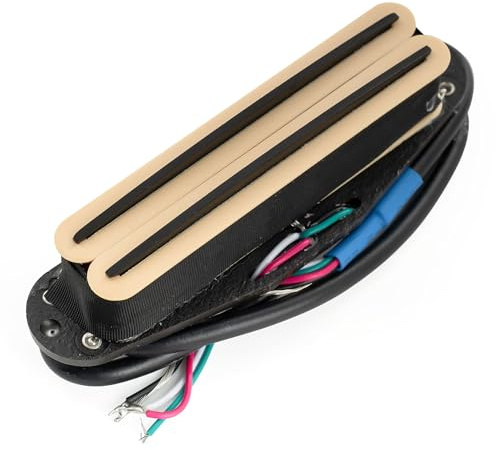 Musiclily Pro ST-DPMA Alnico 5 Humbucker Single Coil Format 9,8K Creme | Rail Blade,für Strat Style E-Gitarre