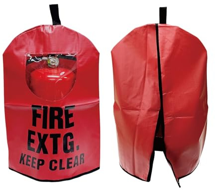 Heavy Duty Fire Extinguisher Cover with Window - Fire Protective Sleeve from Scuffs & Scratches Accessories (17 W x 25 L(Fit for 10-20LB))