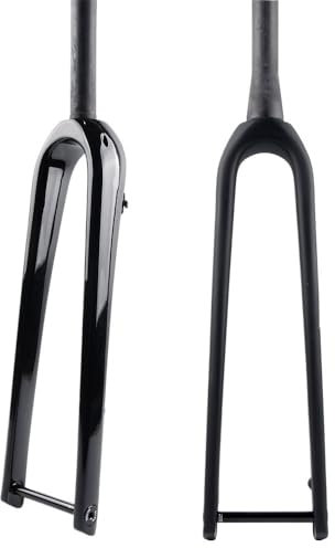 MAYANGYANG Fahrrad Gabel 700C Gravel-Rennrad, Vollcarbon, Cyclocross, Reise, Flache Scheibenbremse, mit Steckachse, Vorderradgabel, hart, gerade, konisch Fahrradgabeln(Straight Gloss)