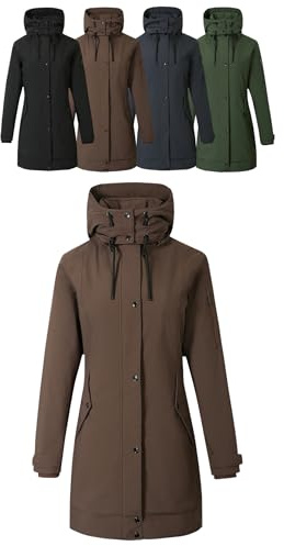 Covalliero - Damen Parka | Reitjacke mit Reitschlitz | warme Übergangsjacke mit hohem Kragen & 5 Taschen | wasserabweisende Winterjacke | Reitbekleidung in vielen Farben & Größen
