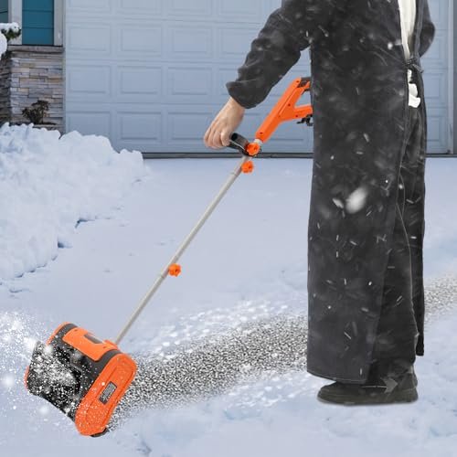 Schneefräse,1800 W Elektrische Schneefräse mit Kabel,220 V Plug-in Schneekehrmaschine 3500 RPM Kehrmaschine Schneeschieber für Die Beseitigung Von Laub Schlamm Schnee Autostaub