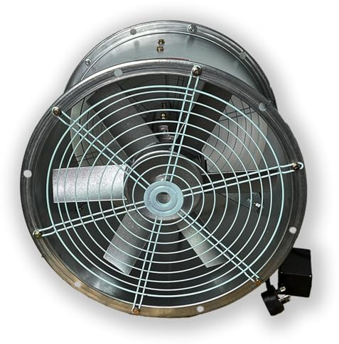 POWERSTAR ELECTRICALS Powerful Commercial Axial Metal Canopy Extractor Exhaust Duct Fan 12 16 18 & 20 inches Kitchens, Warehouses, Greenhouses, Hotels and All Commercial Places (20 Inches 500mm)