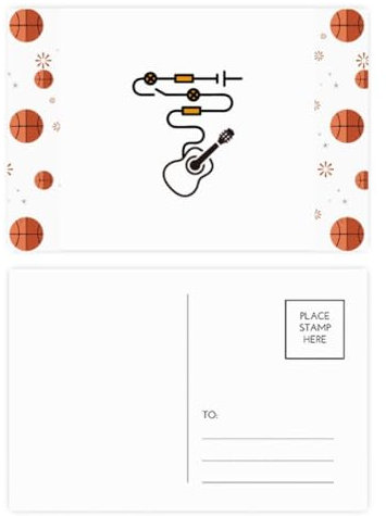 Route Light Instrument Gitarre Basketball Postkarten-Set Dankeskarte Mailing Seite 20 Stück