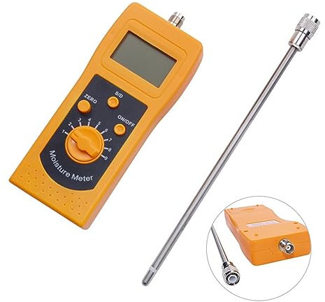 EDEDE Testeur Humidité, Humidimètre Haute fréquence LCD numérique Portable DM300 ± 0,5% n Instrument de Mesure d'humidité de Haute précision pour Mur Maçonnerie Bois Dur/Tendre