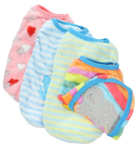 Levemolo 4pcs Pet Clothes Small Dog Flannel Vest Warm Keeping Dog Walking Accessories Clothes Pet Supplies for Puppy Supplies and Fleece Legs