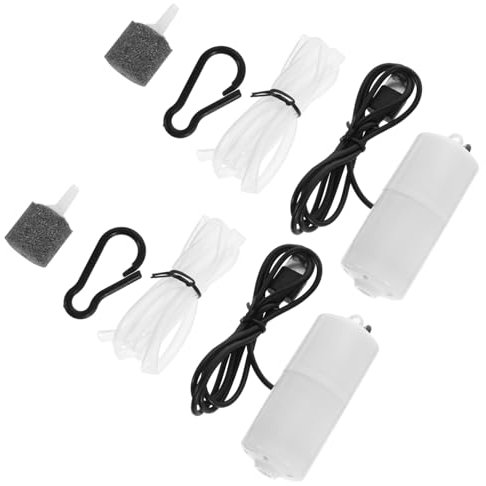 POPETPOP 2sätze Usb Aquarium Luftpumpe Leise Kompakte Wiederaufladbare Sauerstoffpumpe Für Verschiedene Aquarien Einfache Installation Langlebig Zur Belüftung Von Zierfischbecken Und Heimaq