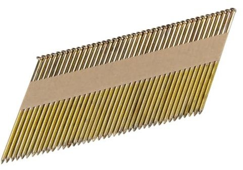 PARCO Streifennägel 34° gerillt mit D-Kopf, 50-90 mm, 2200 Stück, Ringschaft verzinkt, Papiergebunden – Premium Nägel für Druckluftnagler, ideal für Holzbau & Dachkonstruktionen (2,8x80mm)